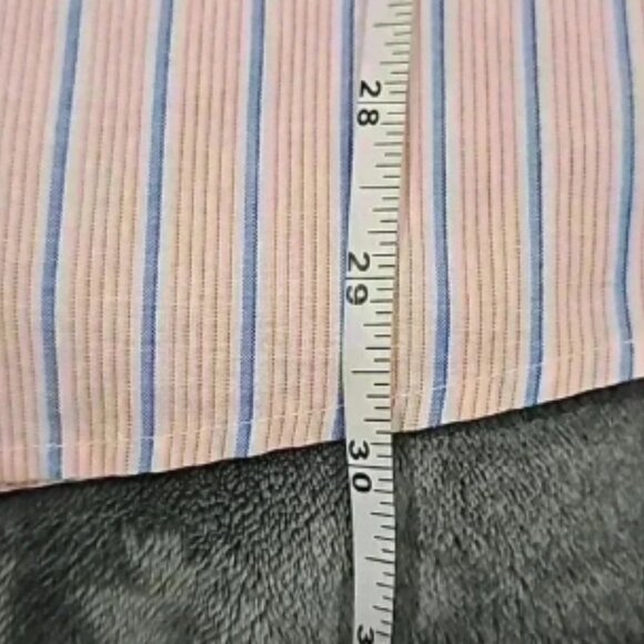 Saddlebred Easy Care Orange/blue short sleeve button Down - Picture 6 of 7